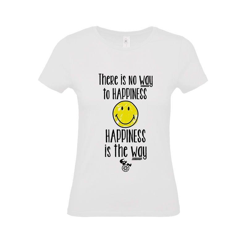 T-Shirt Donna Happiness is the Way - CROSSabili